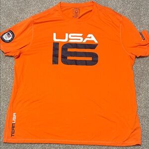 Polo by Ralph Lauren Men's Orange USA Tee